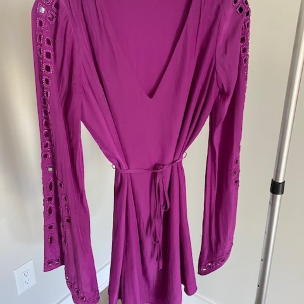 Ramy Brook - Purple/Burgundy Mini Dress - Size XS